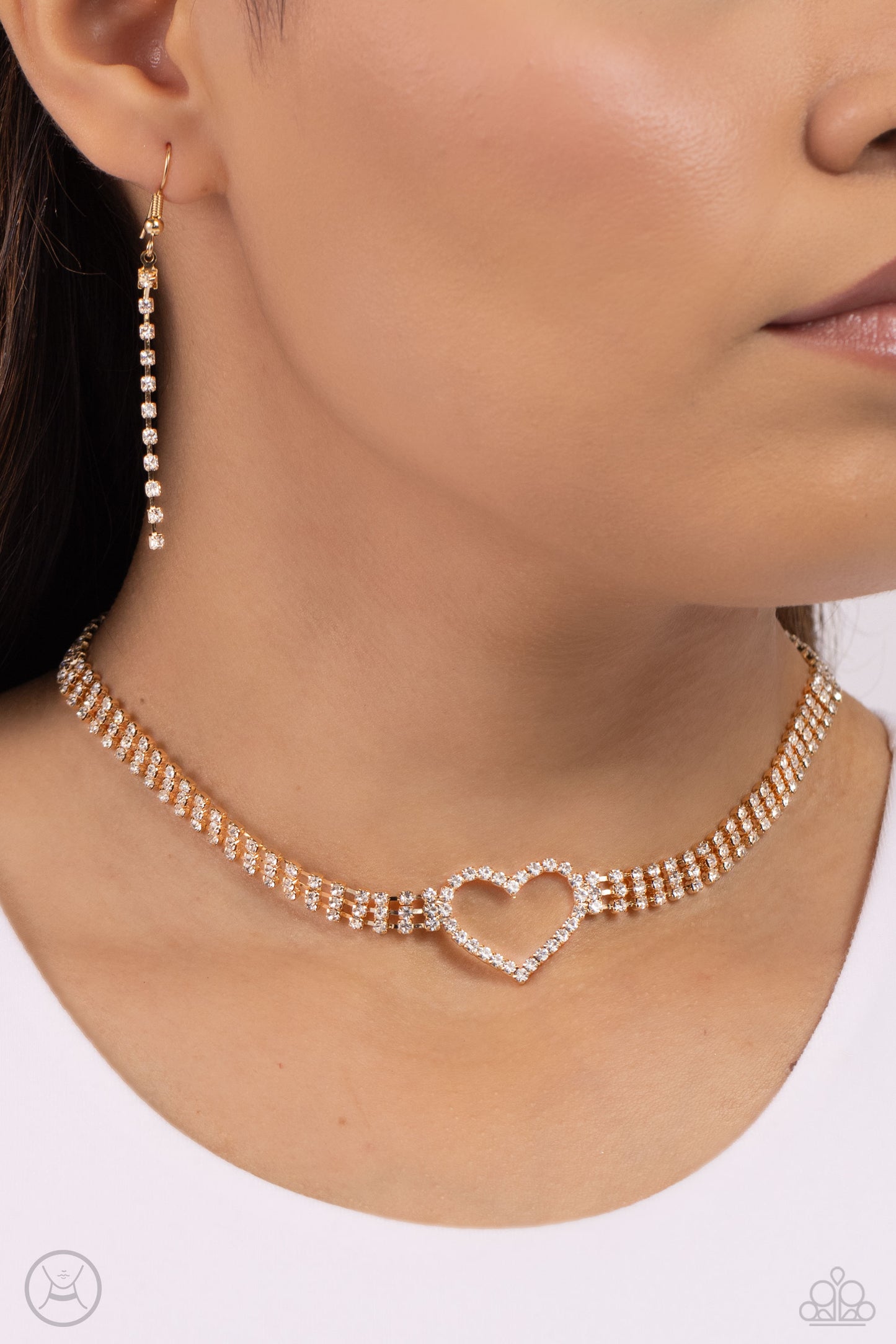 Rows of Romance - Gold Paparazzi Accessories