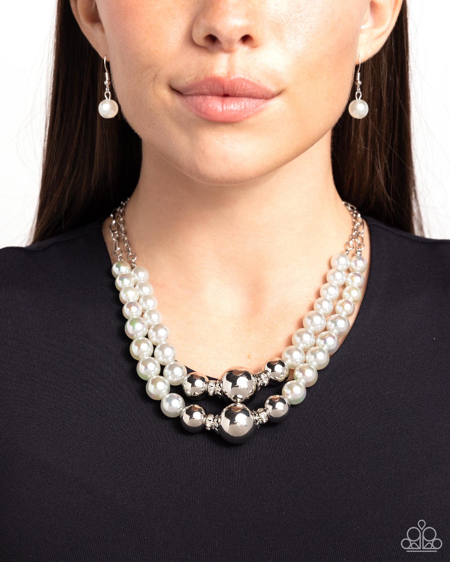 Ballroom Balance - Silver Paparazzi Accessories