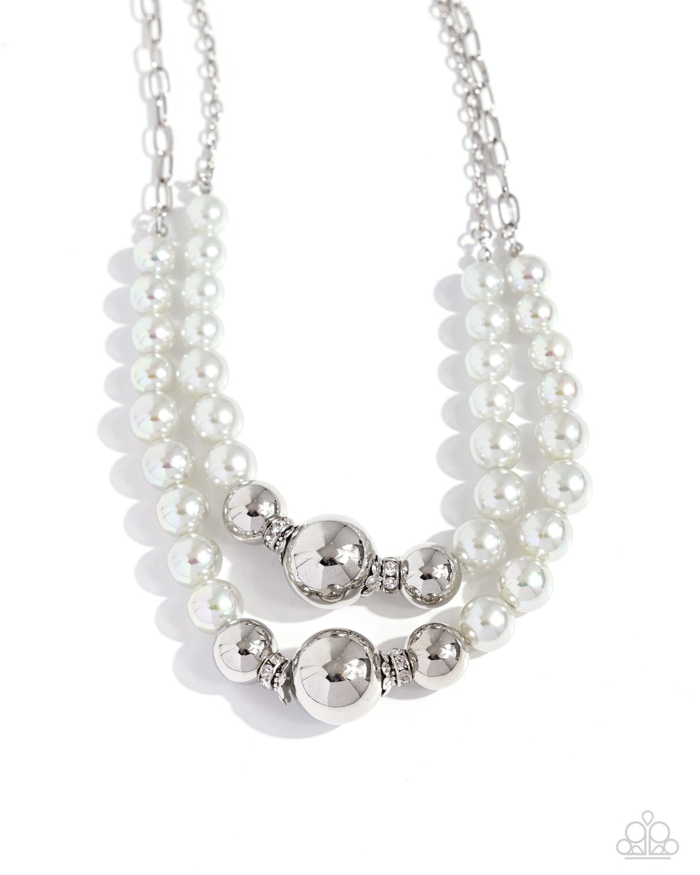 Ballroom Balance - Silver Paparazzi Accessories