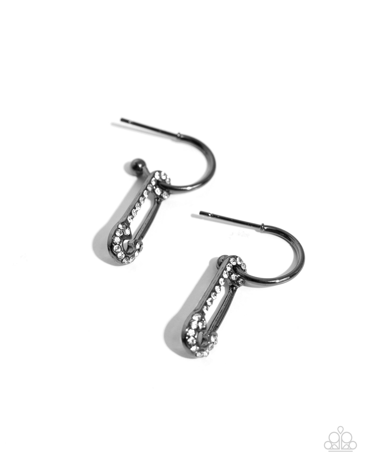 Safety Pin Sentiment - Black Paparazzi Accessories