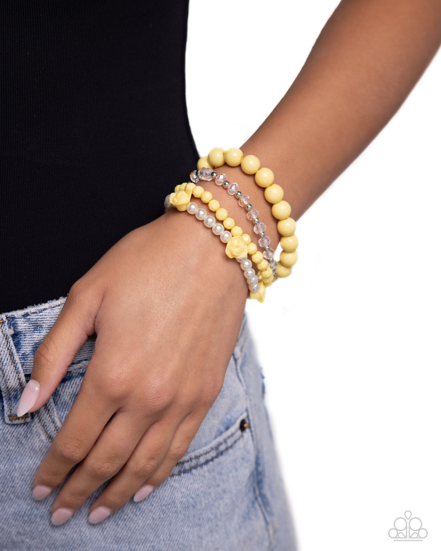 Rosy Retrospection - Yellow Paparazzi Accessories