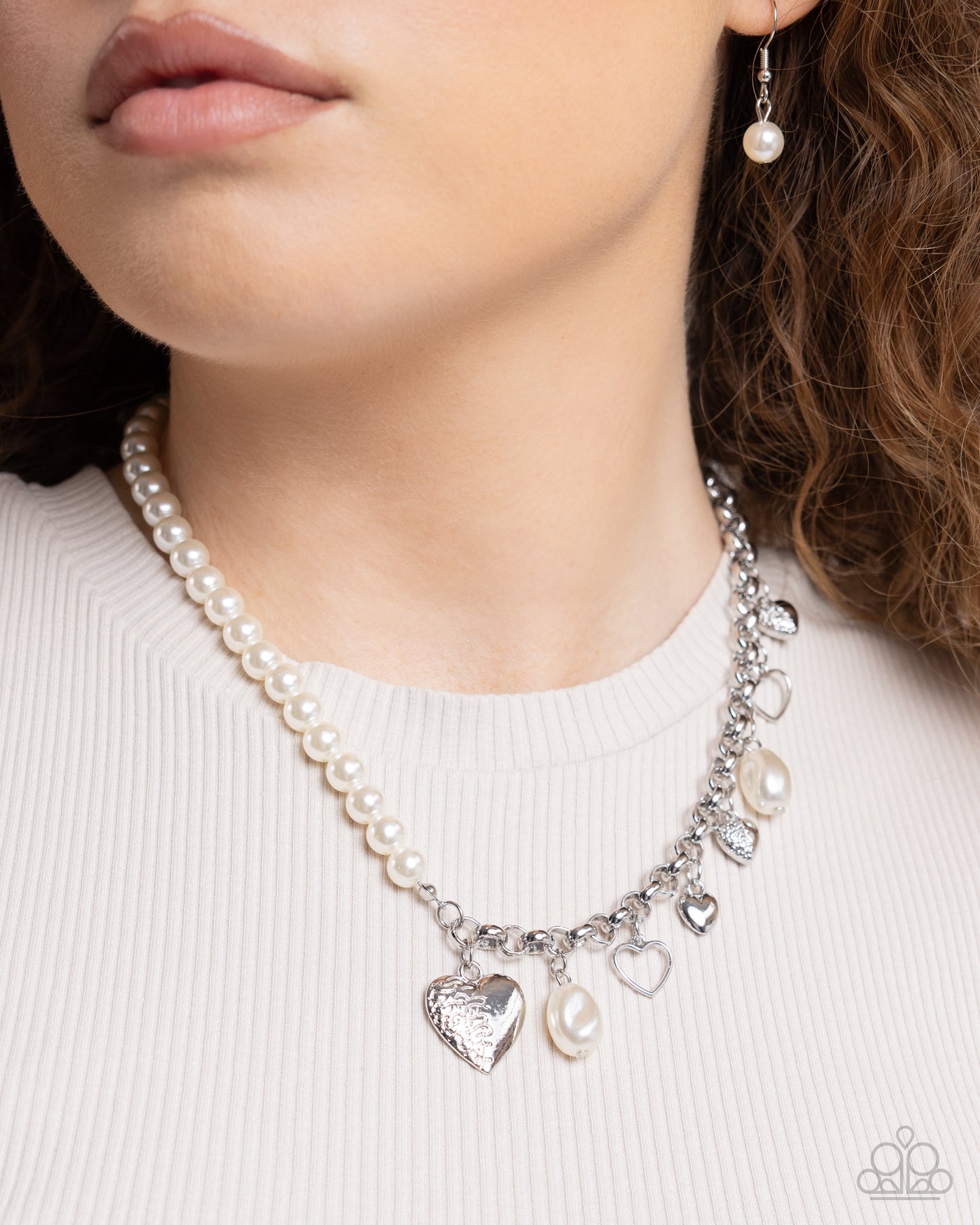 Charming Competitor - White Paparazzi Accessories