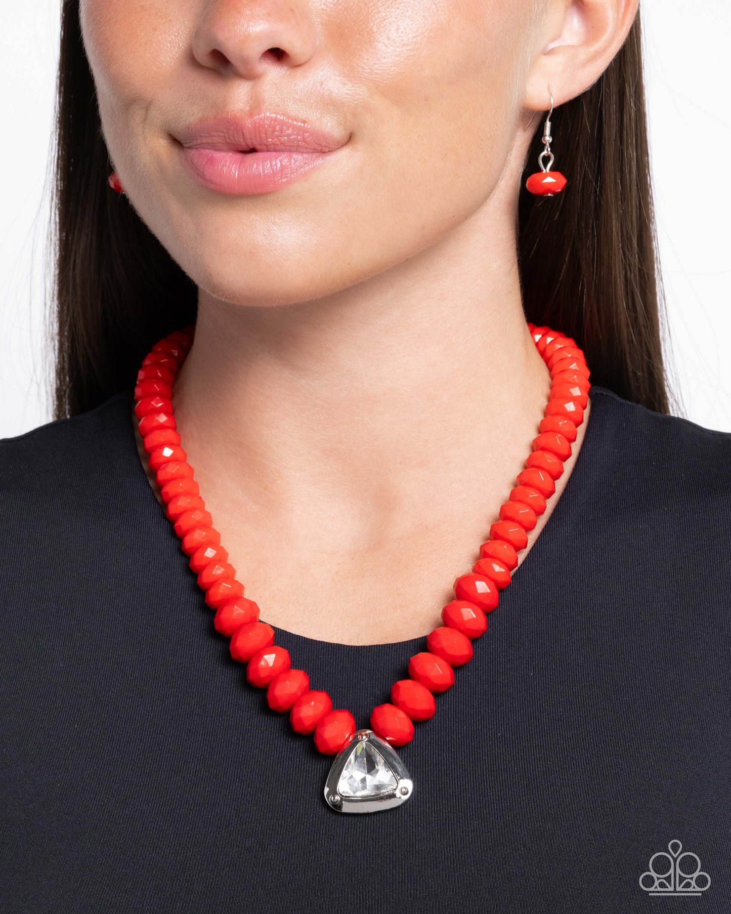 Trailblazing Triangle - Red Paparazzi Accessories