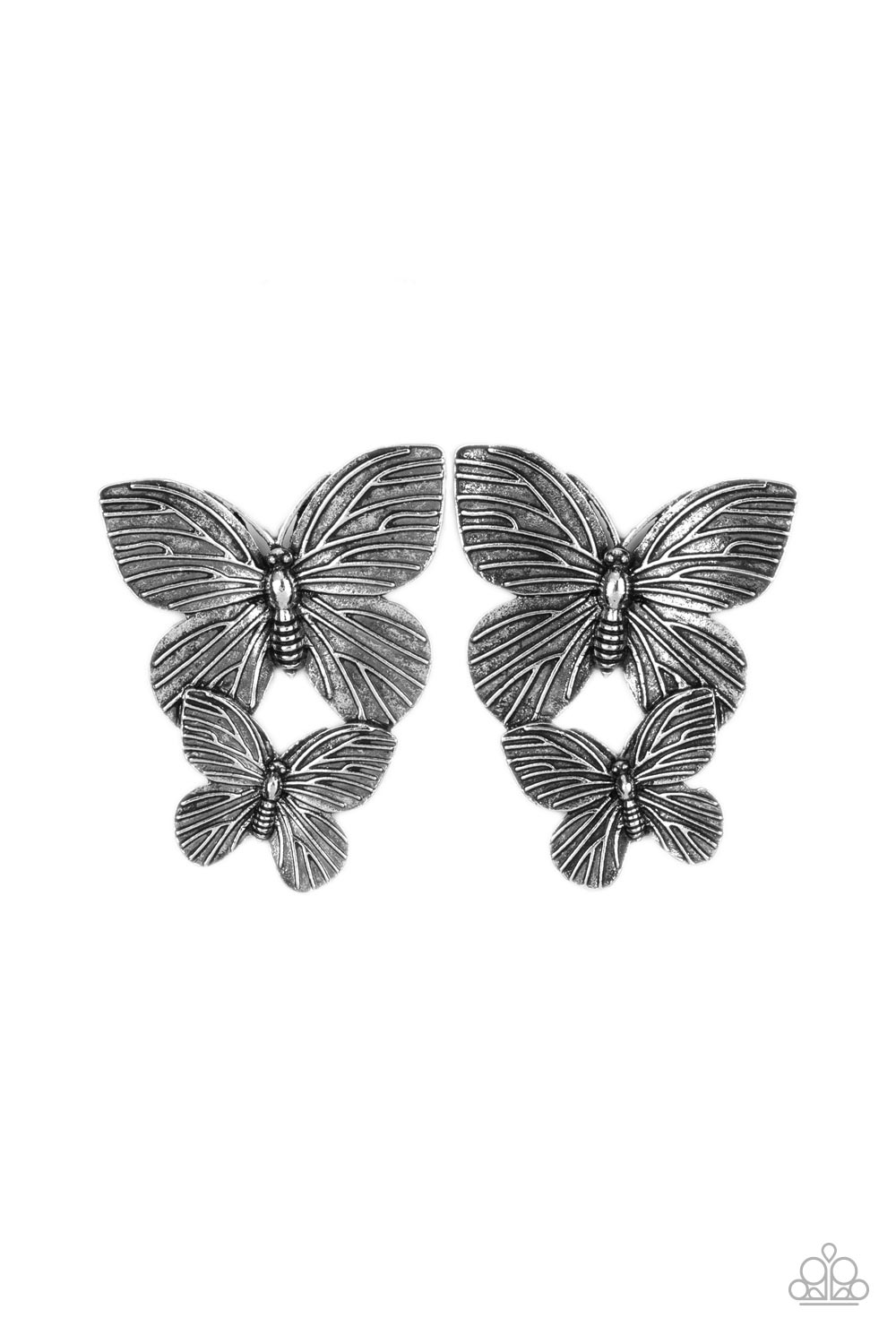 Blushing Butterflies - Silver Paparazzi Accessories