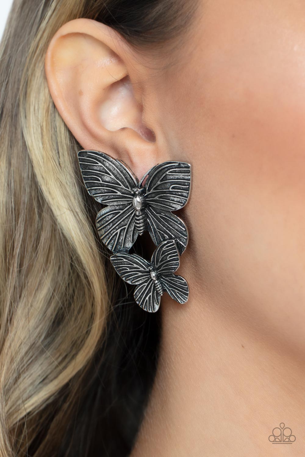 Blushing Butterflies - Silver Paparazzi Accessories