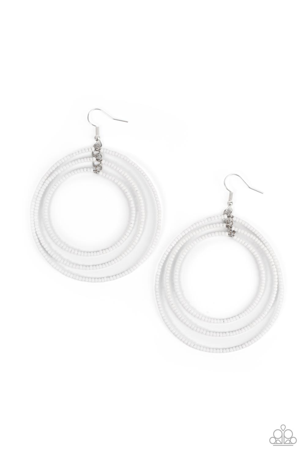 Colorfully Circulating - White Paparazzi Accessories