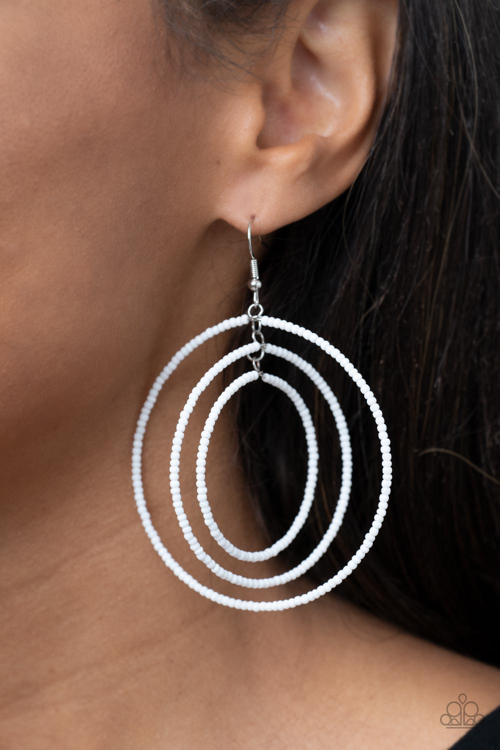 Colorfully Circulating - White Paparazzi Accessories