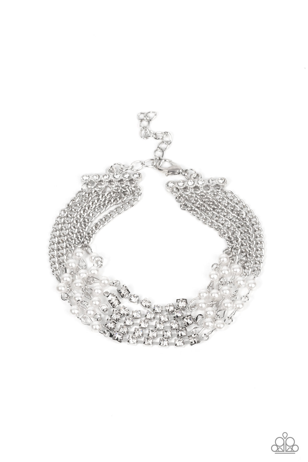 Experienced in Elegance - White Paparazzi Accessories