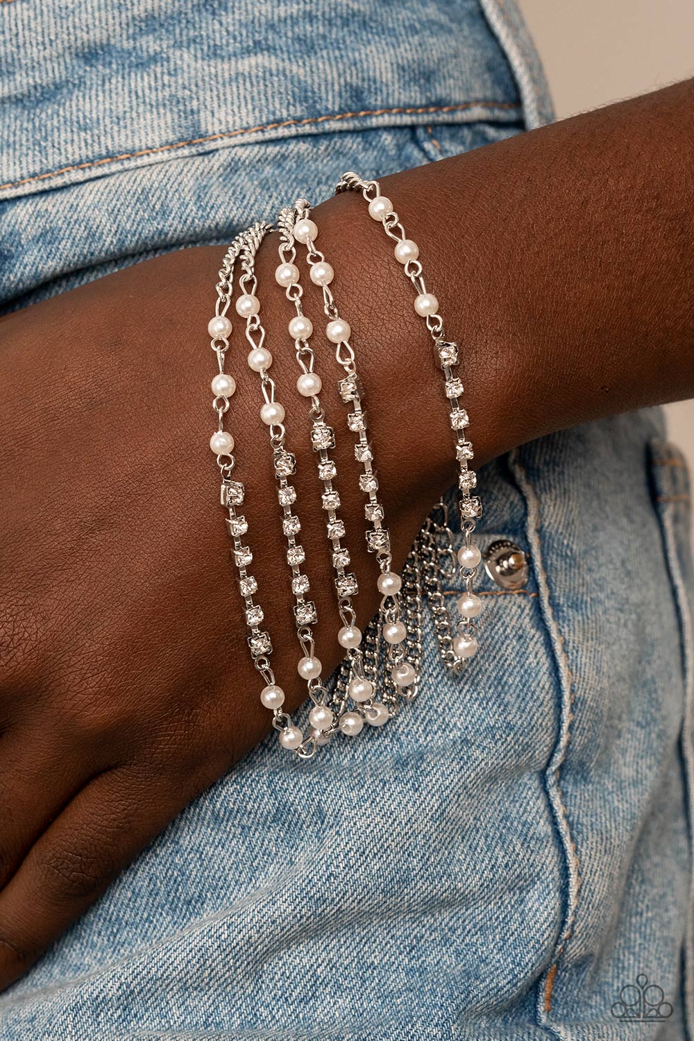 Experienced in Elegance - White Paparazzi Accessories