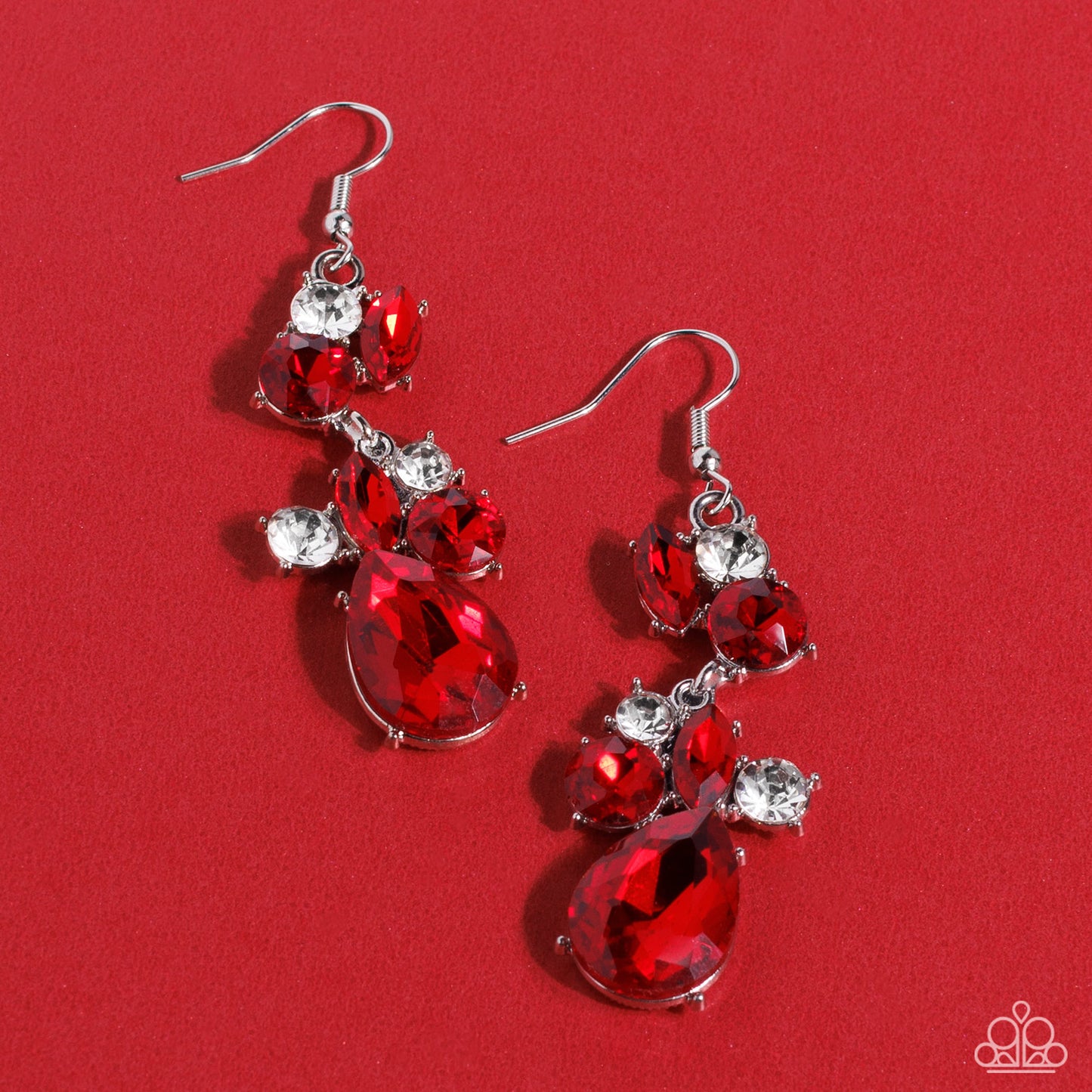 Rhinestone Reveler - Red Paparazzi Accessories
