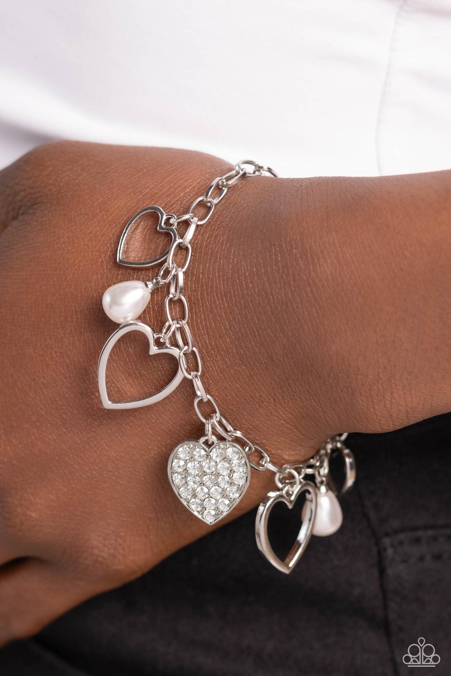 GLOW Your Heart - White Paparazzi Accessories