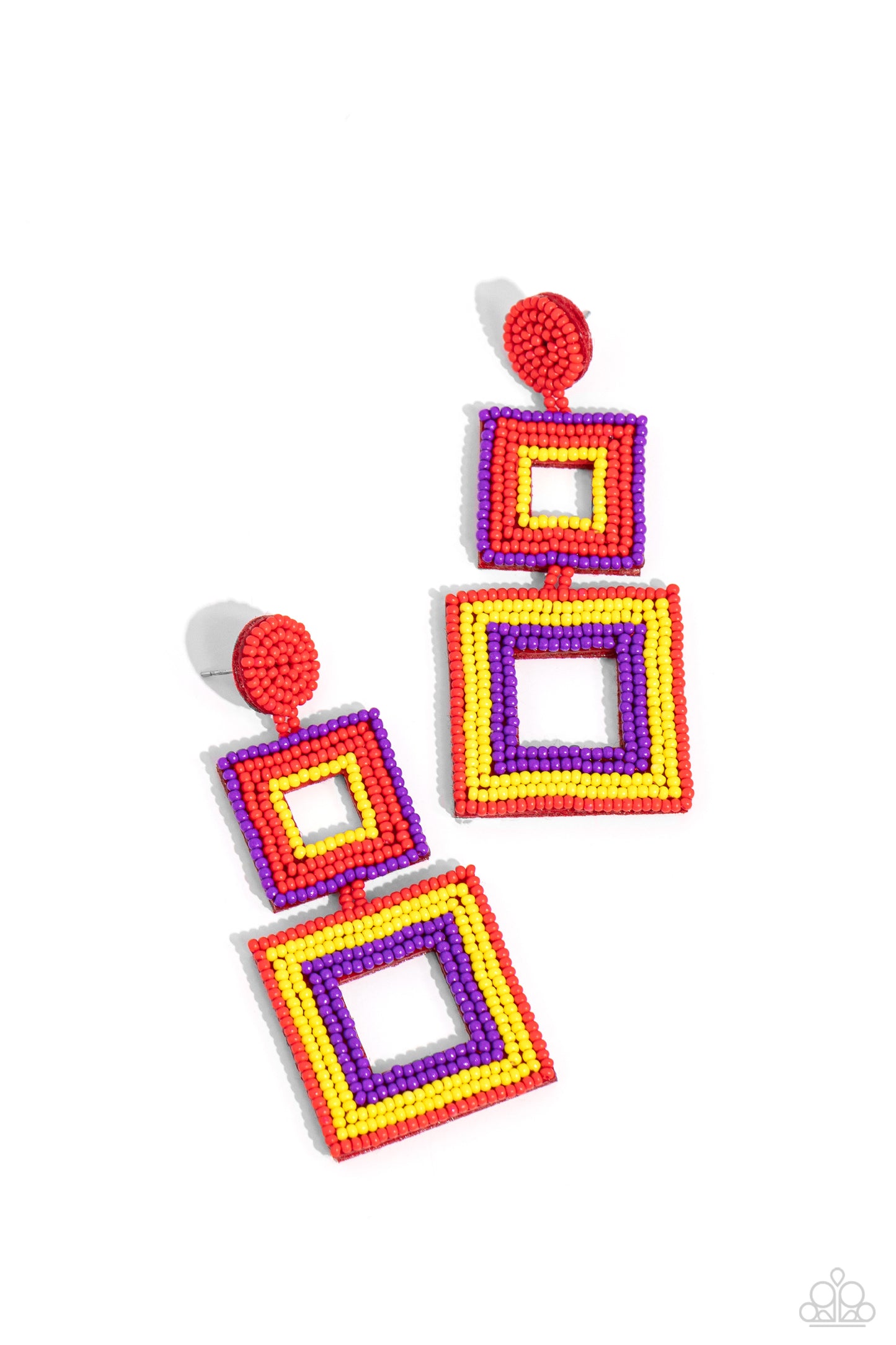 Seize the Squares - Red Paparazzi Accessories