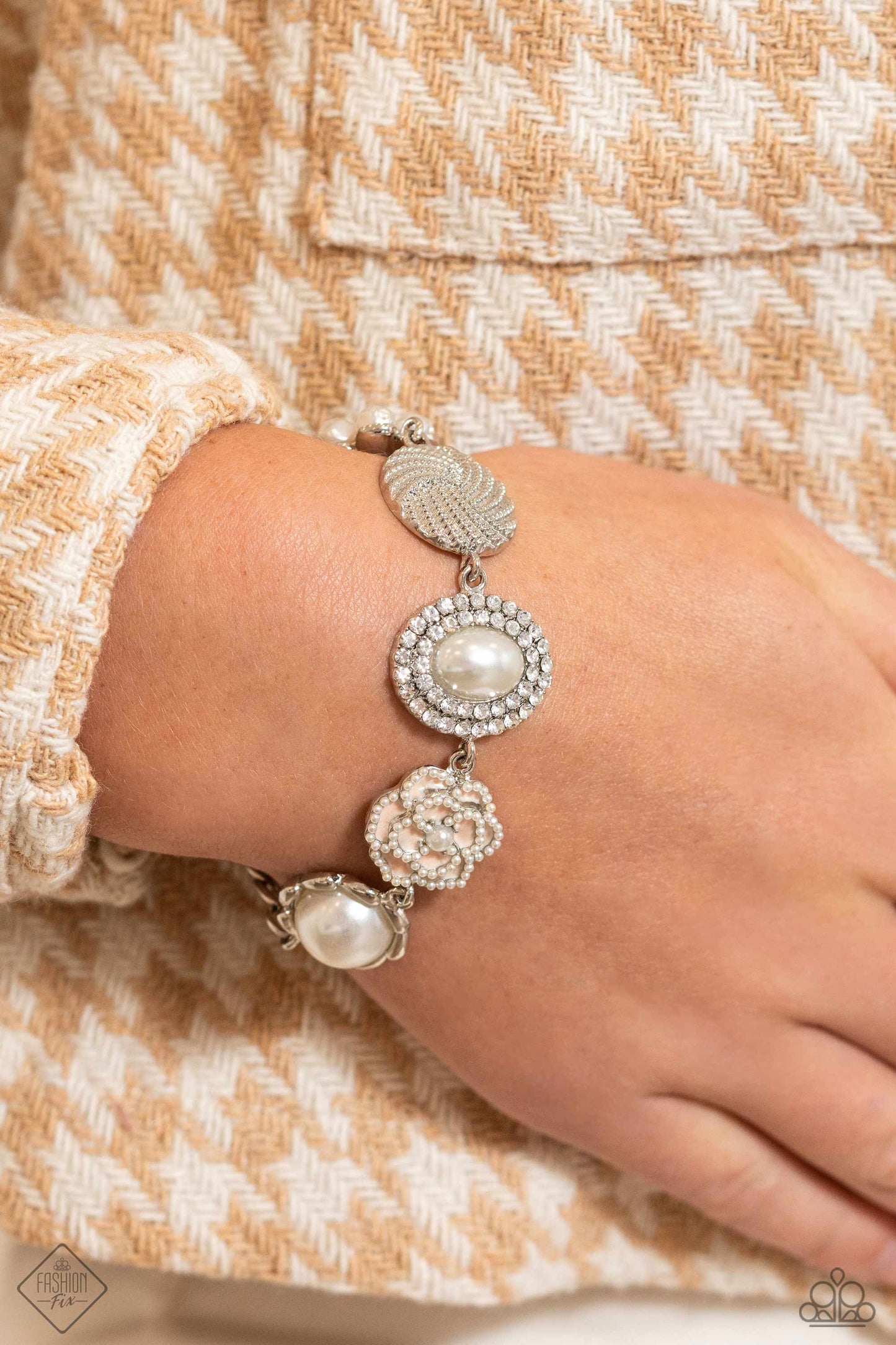 Cultivated Charm - White Paparazzi Accessories