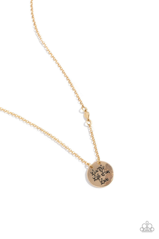 âLive The Life You Love - Gold Paparazzi Accessories