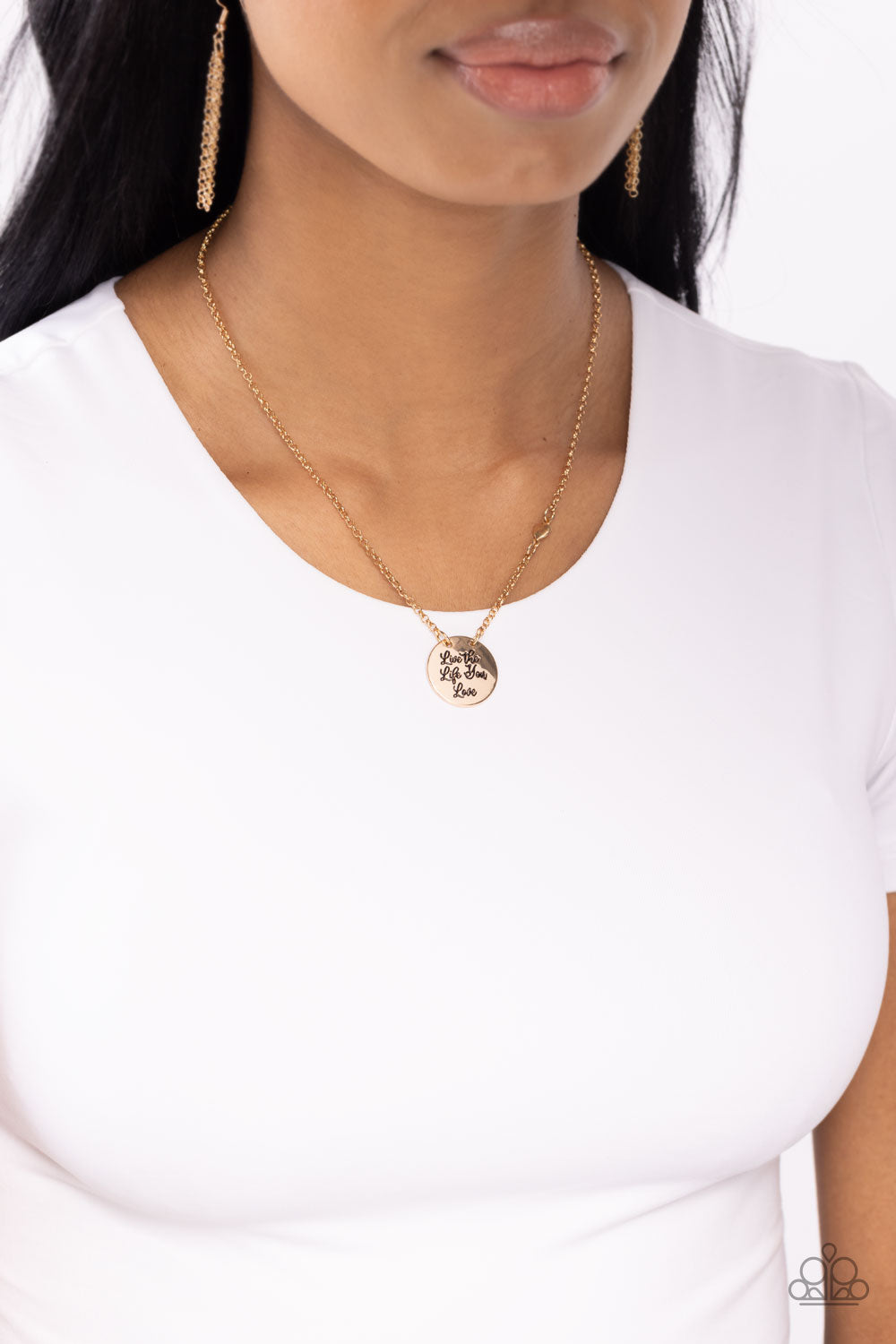 âLive The Life You Love - Gold Paparazzi Accessories