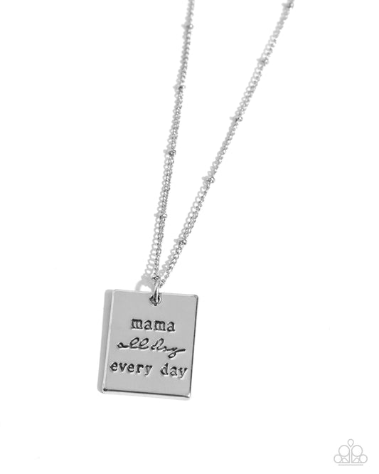 Mama MVP - Silver Paparazzi Accessories