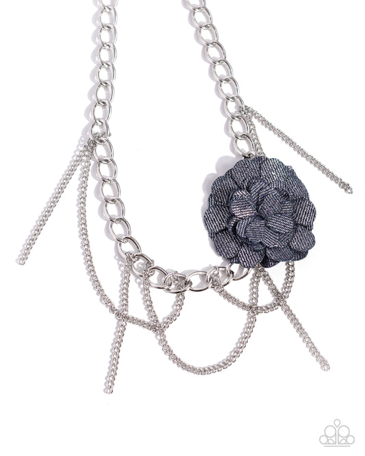 Deconstructed Denim - Blue Paparazzi Accessories