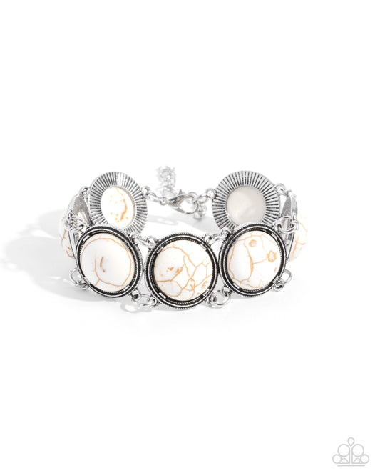 Stony Session - White Paparazzi Accessories