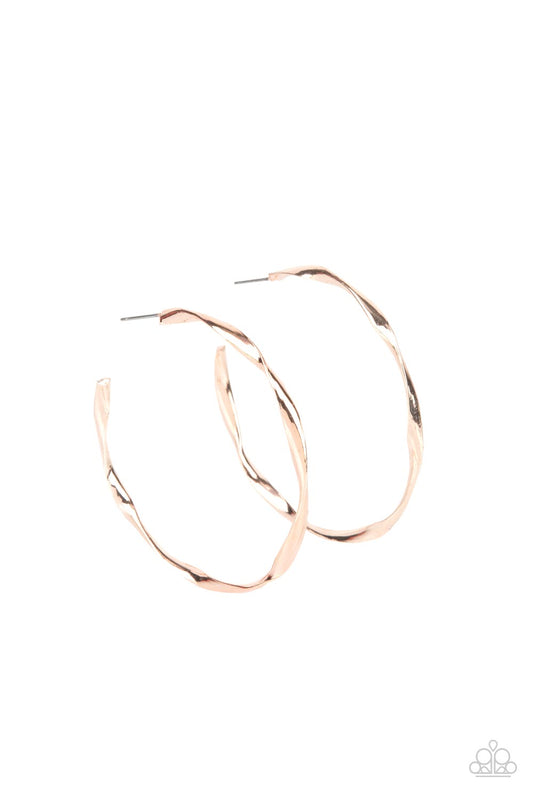 Radiantly Warped - Rose Gold Paparazzi Accessories
