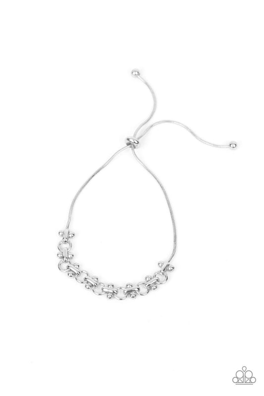 Slide On Over - Silver Paparazzi Accessories