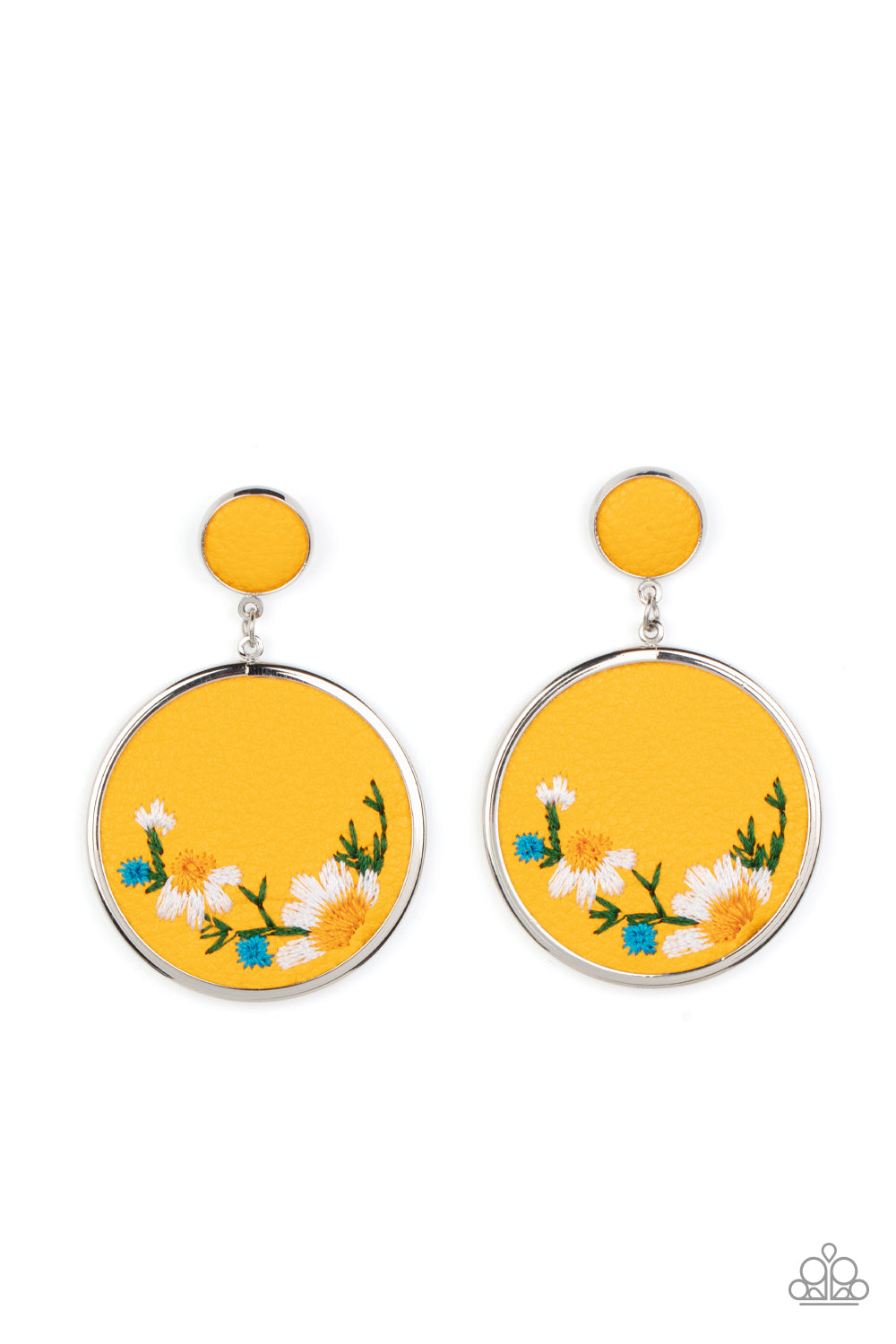 Embroidered Gardens - Yellow Paparazzi Accessories