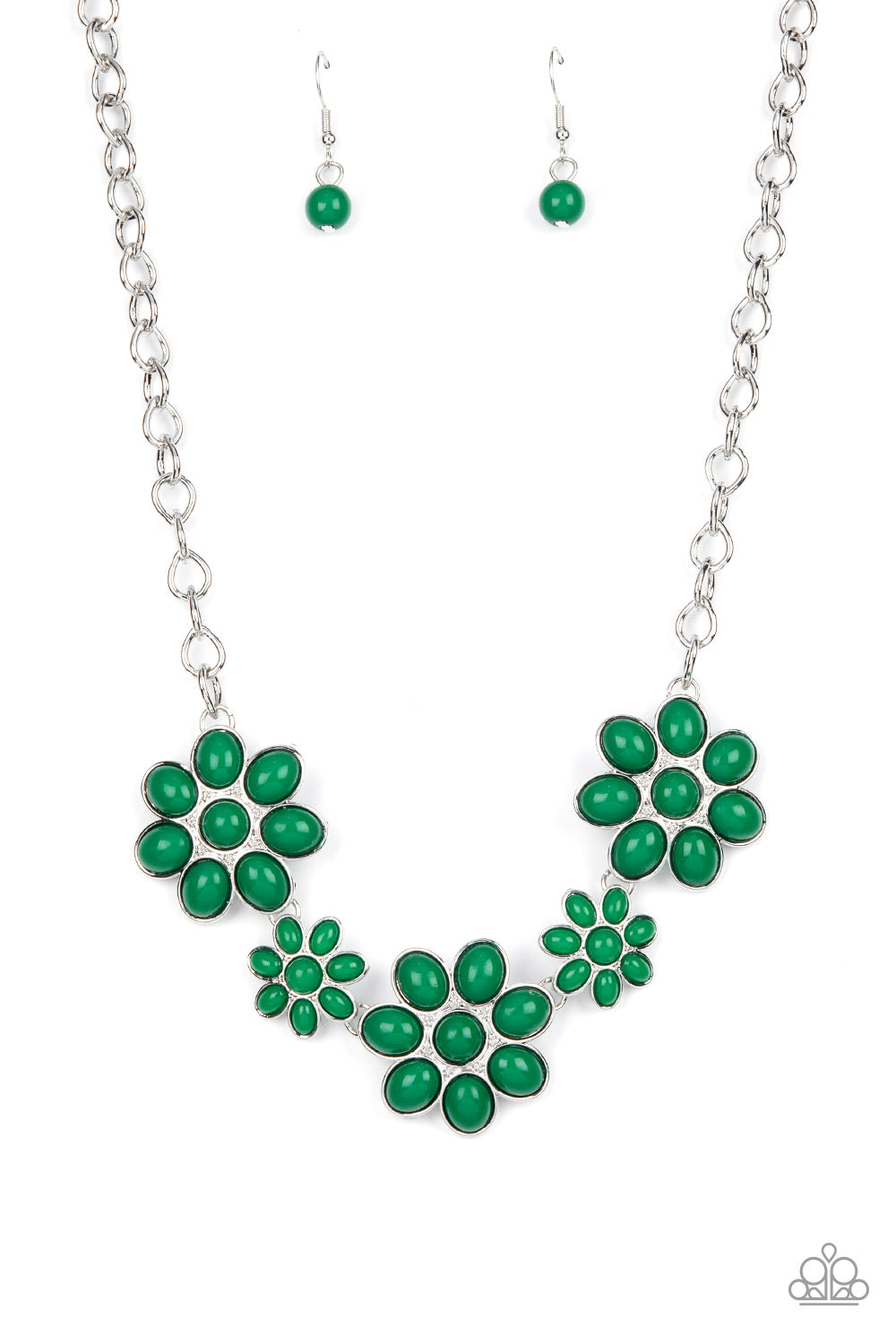 Flamboyantly Flowering - Green Paparazzi Accessories
