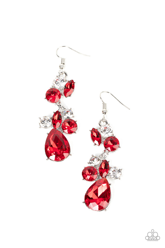Rhinestone Reveler - Red Paparazzi Accessories