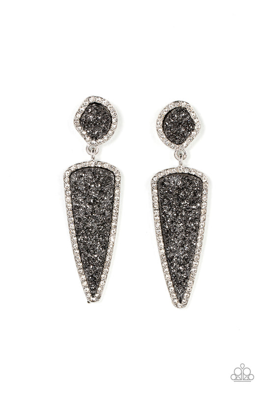 Druzy Desire - Silver Paparazzi Accessories