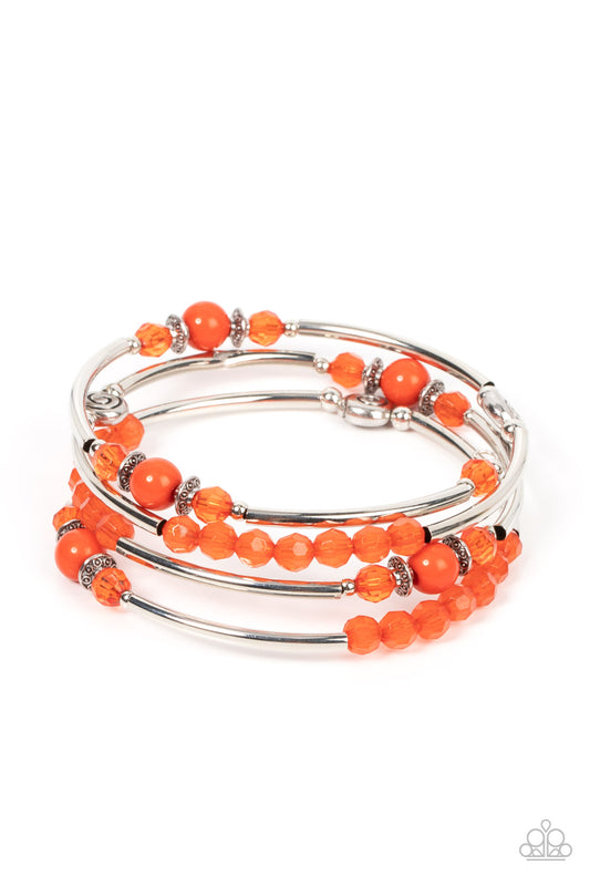 Whimsically Whirly - Orange Paparazzi Accessories