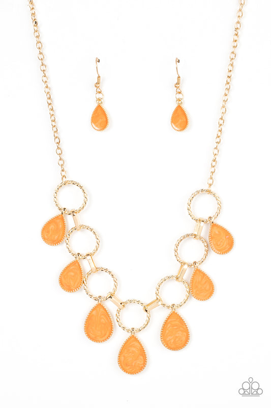 Golden Glimmer - Orange Paparazzi Accessories