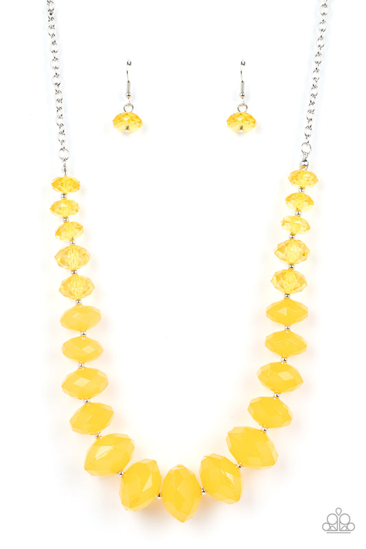 Happy-GLOW-Lucky - Yellow Paparazzi Accessories