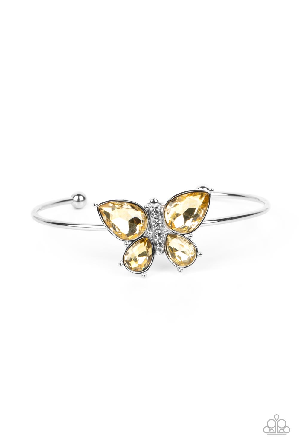 Butterfly Beatitude - Yellow Paparazzi Accessories