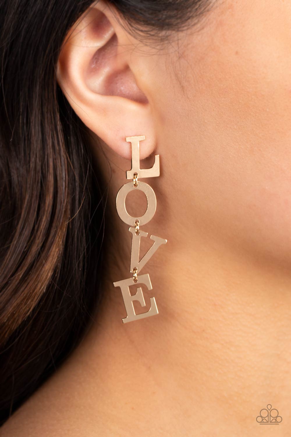 L-O-V-E - Gold Paparazzi Accessories