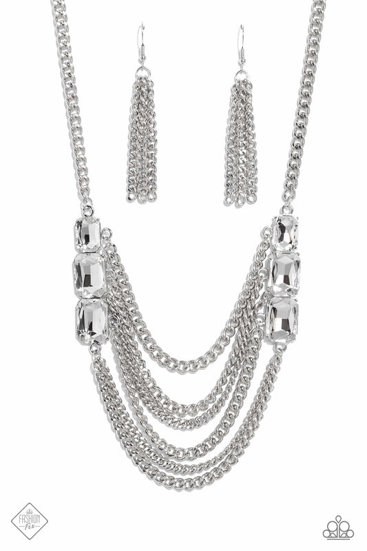 Come CHAIN or Shine - White Paparazzi Accessories