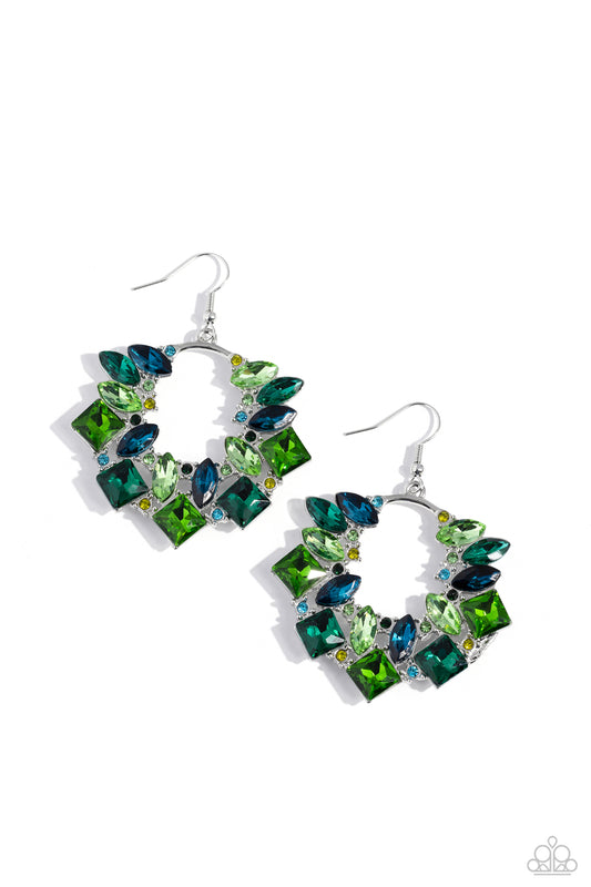 Wreathed in Watercolors - Green Paparazzi Accessories