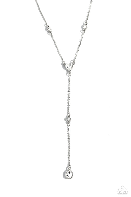 Lavish Lariat - White Paparazzi Accessories