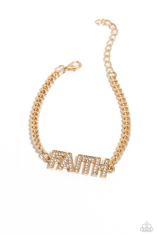 Faithful Finish - Gold Paparazzi Accessories