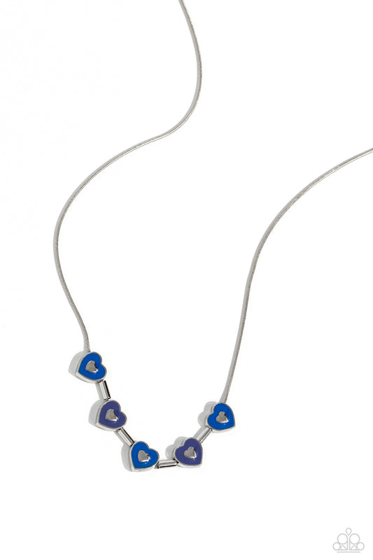 ECLECTIC Heart - Blue Paparazzi Accessories
