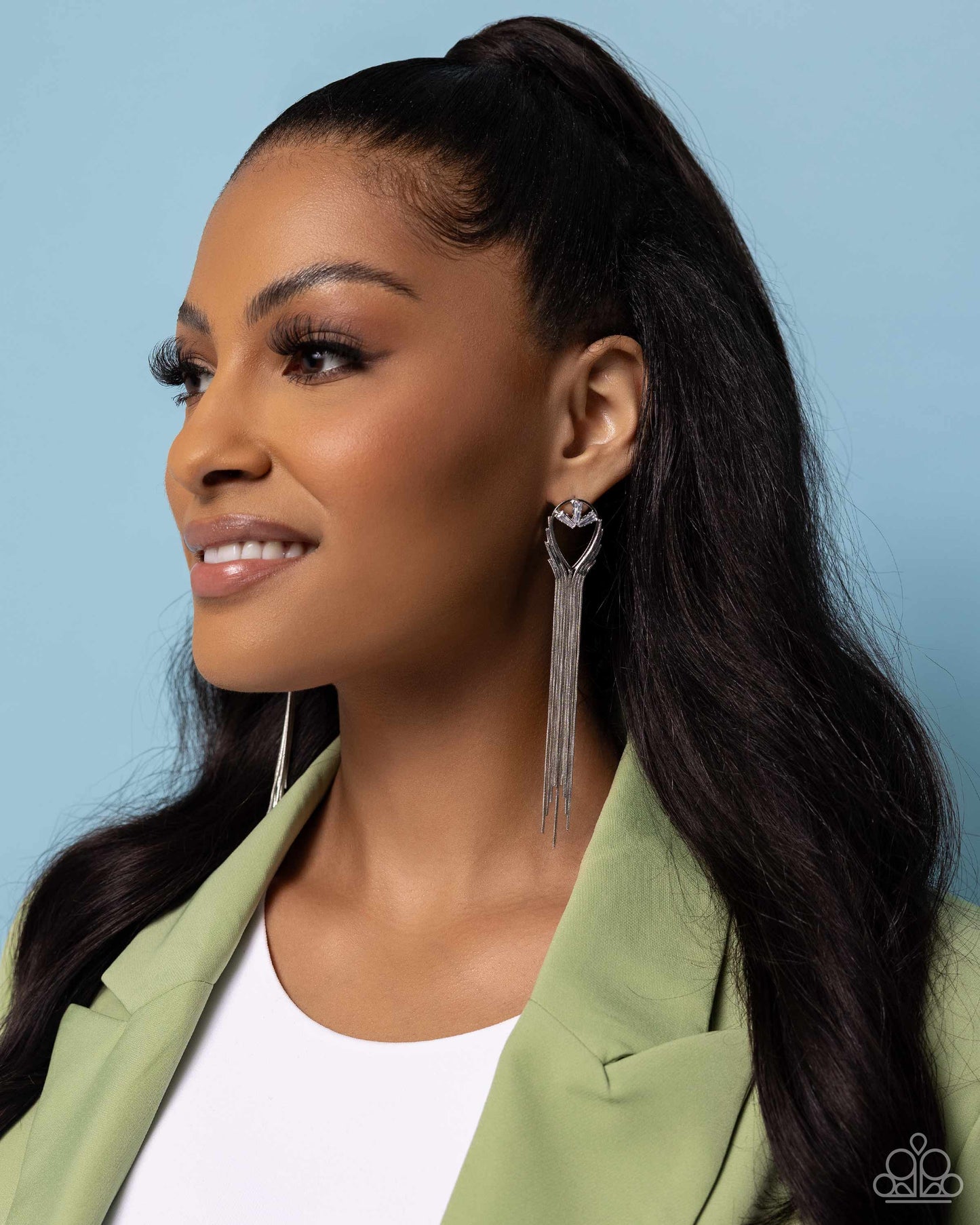 Elongated Effervescence - White Paparazzi Accessories