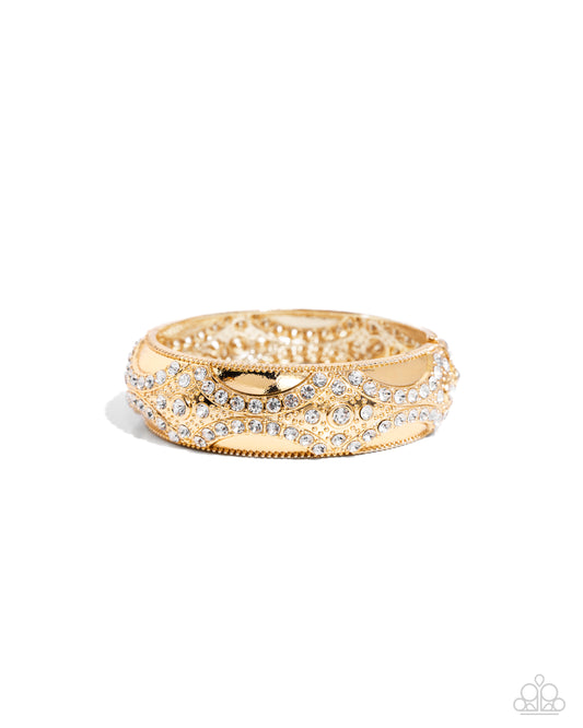 Draped in Decadence - Gold Paparazzi Accessories
